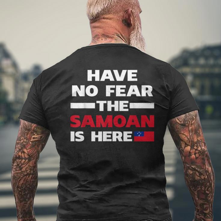 Have No Fear The Samoan Is Here Flag Men's T-shirt Back Print Gifts for Old Men