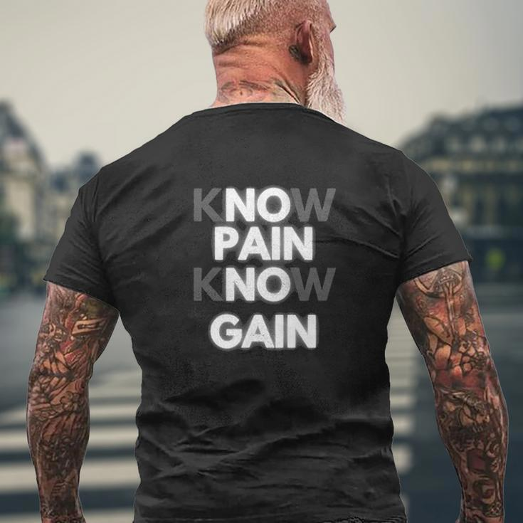 No Pain No Gain Fitness Body Building Lifting Cardio Mens Back Print T-shirt Gifts for Old Men