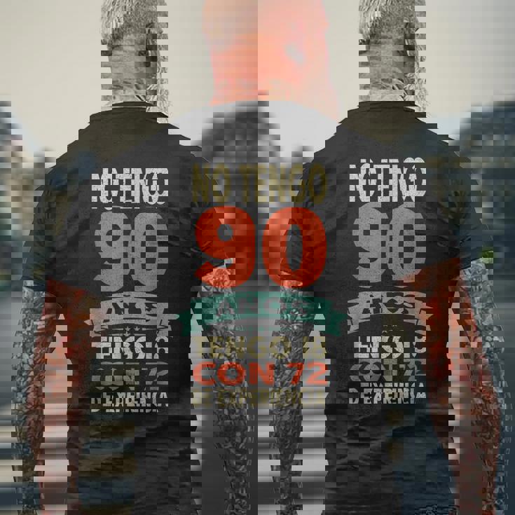 No Tengo 90 Años Tengo 18 Con 72 De Experiencia Divertido Camiseta Hombre Estampado Espalda Regalos para ancianos