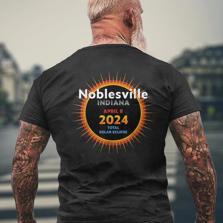 Noblesville Indiana In Total Solar Eclipse 2024 2 Men's T-shirt Back Print Gifts for Old Men