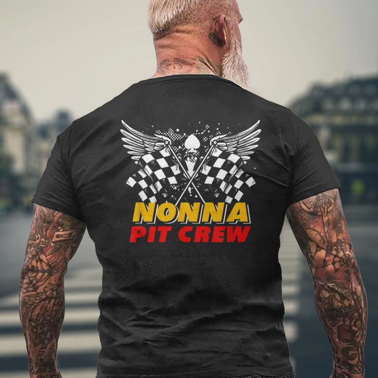 Nonna Pit Crew Race Car Birthday Party Matching Family Men's T-shirt Back Print Gifts for Old Men