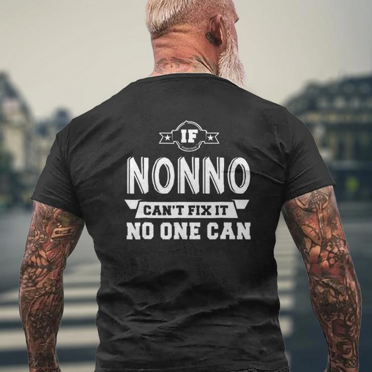If Nonno Can't Fix It No One Can Grandpa Men Mens Back Print T-shirt Gifts for Old Men