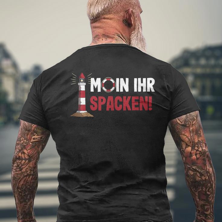 Norddeutsch Moin Ihr Spacken Flat German T-Shirt mit Rückendruck Geschenke für alte Männer