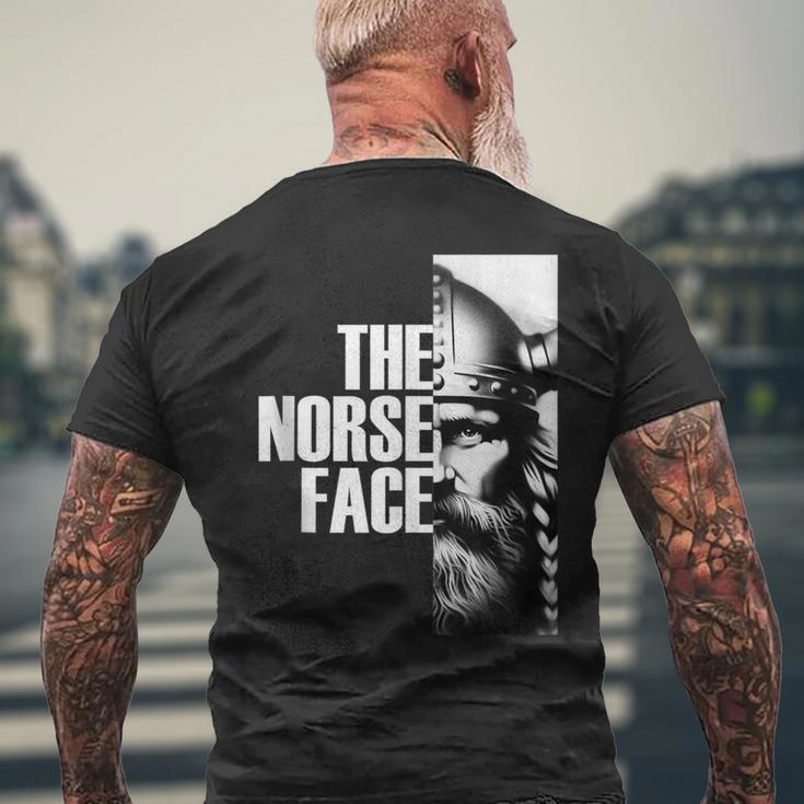 The Norse Face Viking Warrior Face 4 Men's T-shirt Back Print Gifts for Old Men