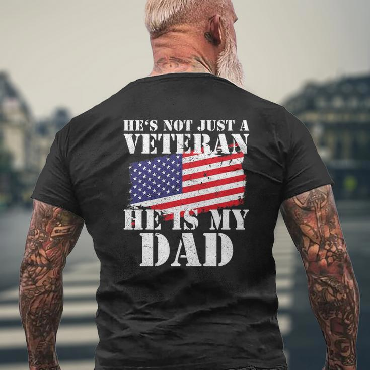 Not Just A Veteran Dad Son Daughter Veterans Day Gif Mens Back Print T-shirt Gifts for Old Men