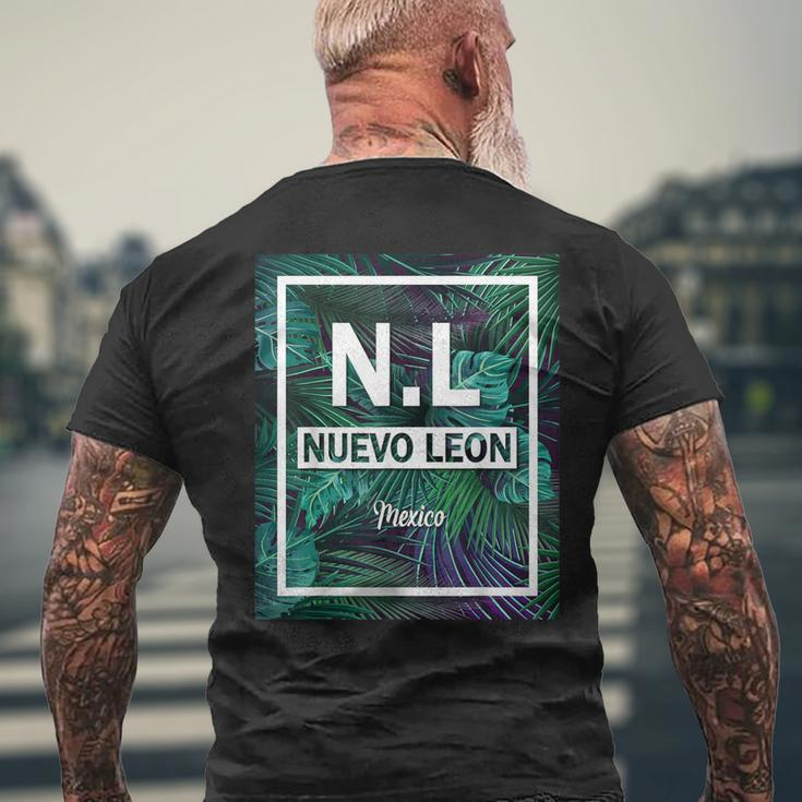 Nuevo Leon Mexico PalmsMen's T-shirt Back Print Gifts for Old Men