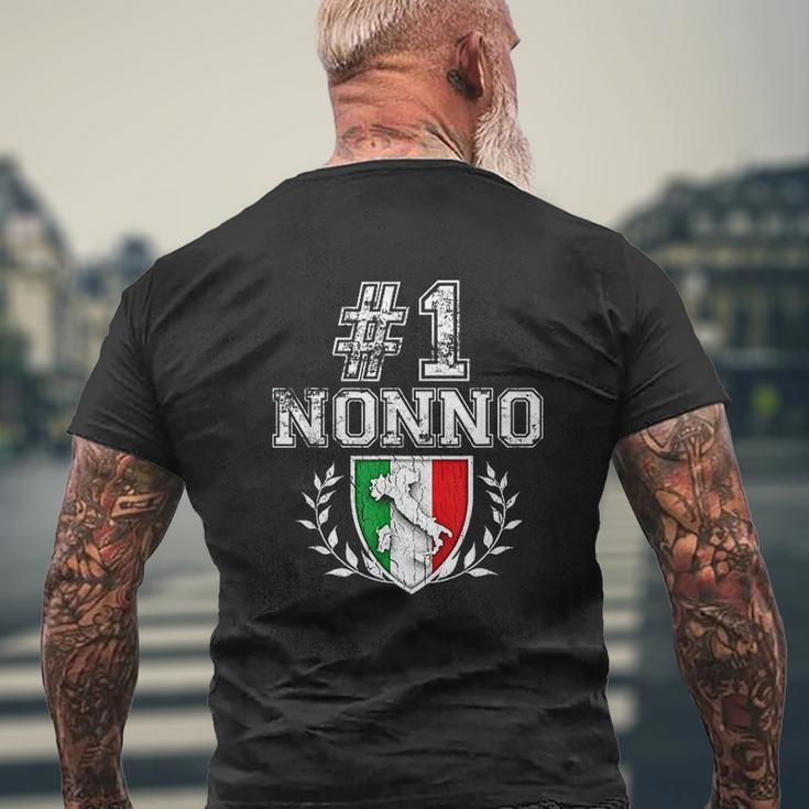 Number One Nonno Italian Grandfather Mens Back Print T-shirt Gifts for Old Men