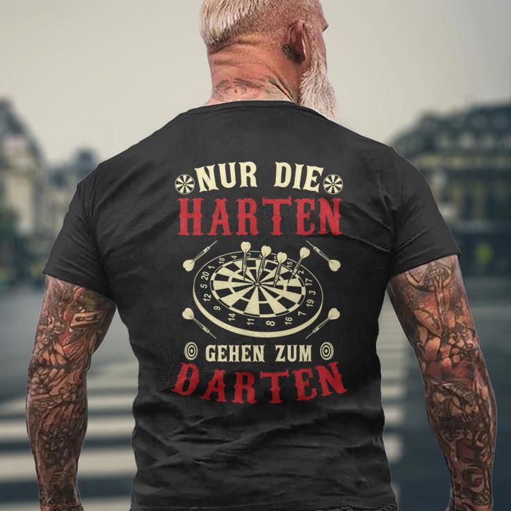 Nur Die Harten Gehzum Darten Dart T-Shirt mit Rückendruck Geschenke für alte Männer