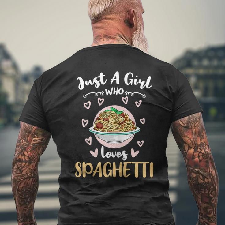 Nur Ein Mädchen Das Spaghetti Liebt T-Shirt mit Rückendruck Geschenke für alte Männer