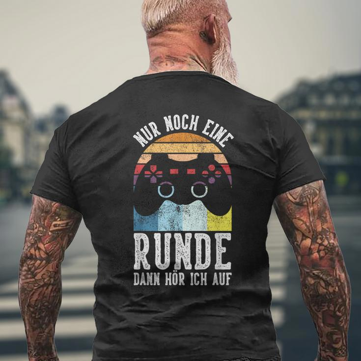 Nur Noch Eine Runde Dann Lustig Gamer Gamer Gamer German T-Shirt mit Rückendruck Geschenke für alte Männer