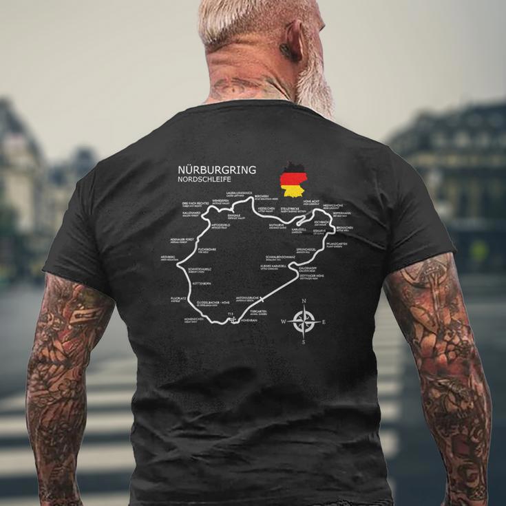 Nürburgring Nordschleife T-Shirt mit Rückendruck Geschenke für alte Männer