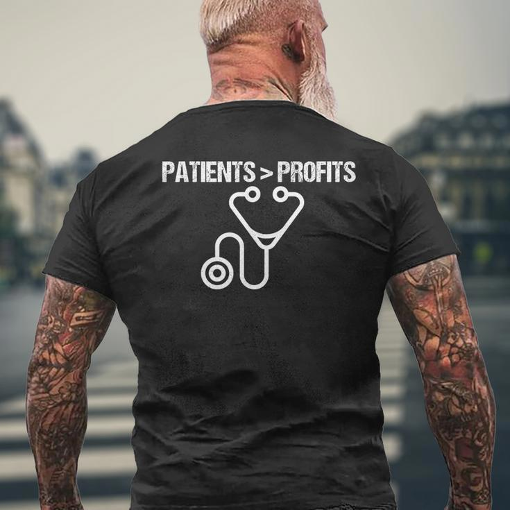 Nurse Strike Patients Before Profits Men's T-shirt Back Print Gifts for Old Men