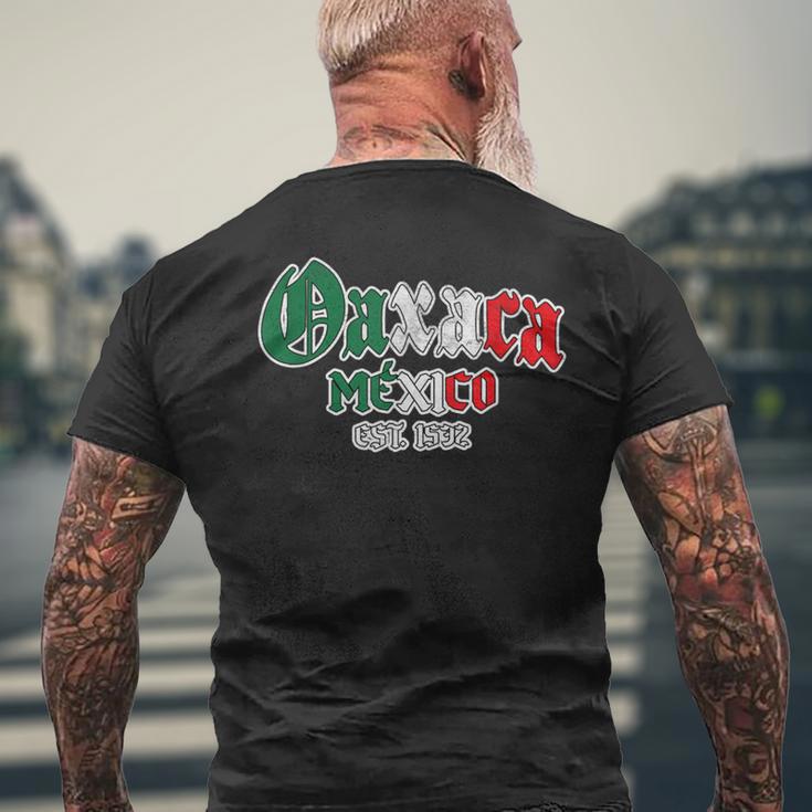 Oaxaca Mexico Est 1532 Vintage Mexican Pride Latino Men's T-shirt Back Print Gifts for Old Men