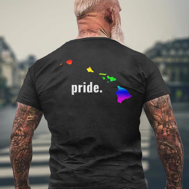 The Official Gay Pride Hawaii Rainbow Men's T-shirt Back Print Gifts for Old Men