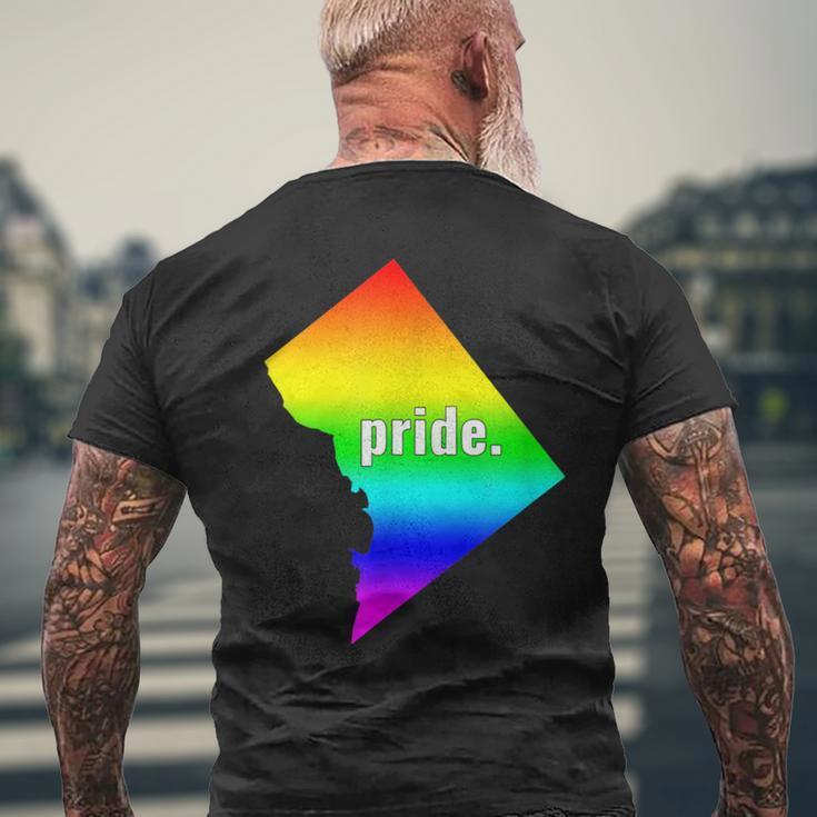 The Official Gay Pride Washington Dc Rainbow Men's T-shirt Back Print Gifts for Old Men