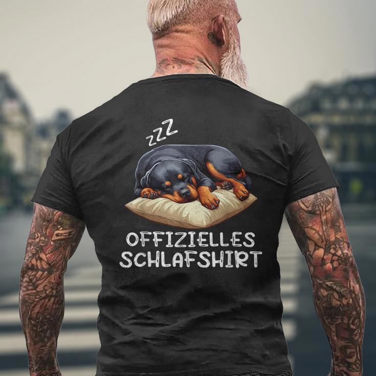 Offizielles Schlaf Rottweiler Hund Hundeliebhaber Hunde T-Shirt mit Rückendruck Geschenke für alte Männer