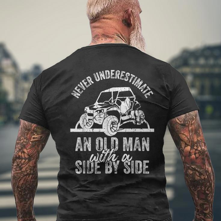 Offroad Grandpa Dad Offroad Side-By-Side Men's T-shirt Back Print Gifts for Old Men