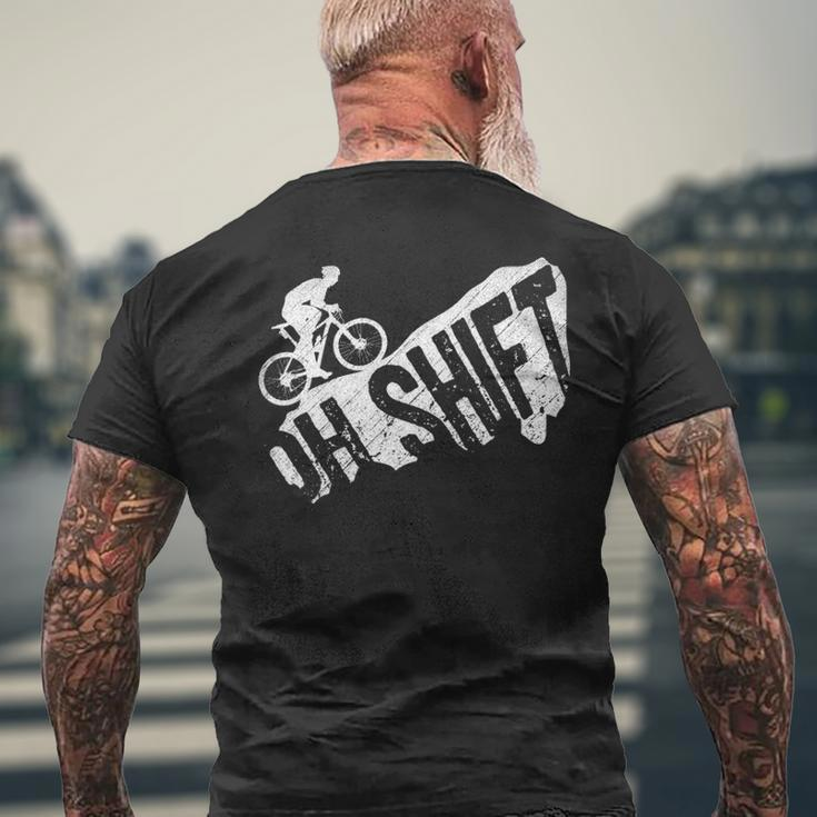 Oh Shift Mountain Biking Bicycle Bike Rider Cyclist Men's T-shirt Back Print Gifts for Old Men