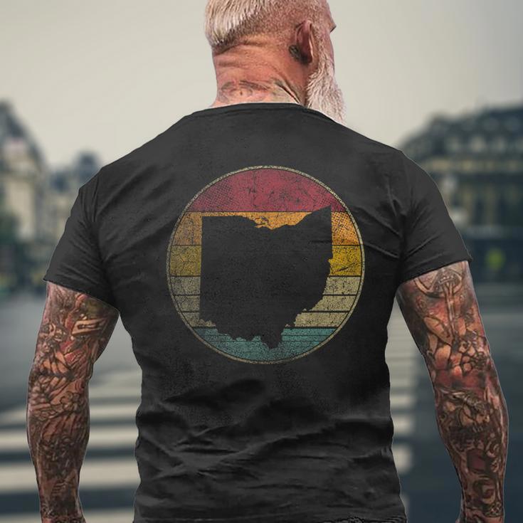 Ohio Vintage Distressed Retro Style Silhouette State Men's T-shirt Back Print Gifts for Old Men