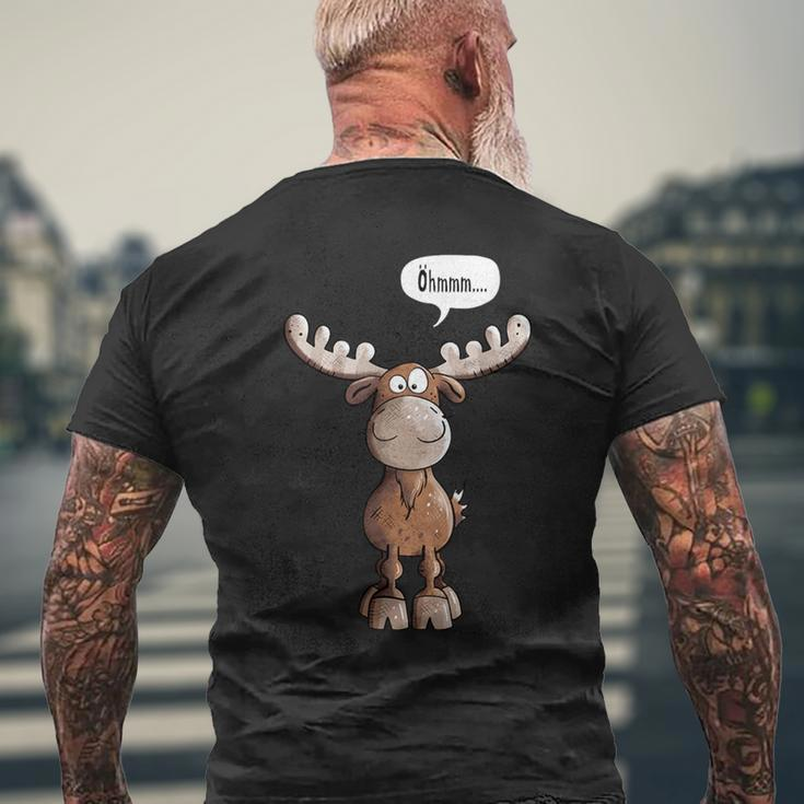 Öhmmm Elk I Deer Reindeer Animal Print Animal Motif T-Shirt mit Rückendruck Geschenke für alte Männer