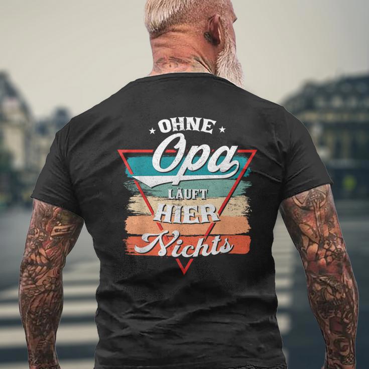 Ohne Opa Läuft Hier Nichts T-Shirt mit Rückendruck Geschenke für alte Männer