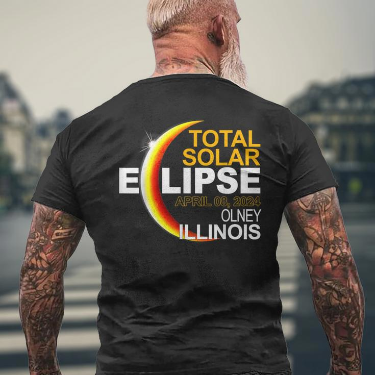 Olney Illinois Total Solar Eclipse April 8 2024 Men's T-shirt Back Print Gifts for Old Men