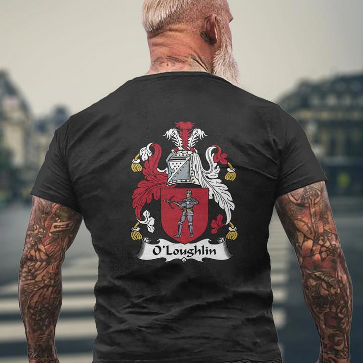 O'loughlin Coat Of Arms Irish Family Crests Mens Back Print T-shirt Gifts for Old Men