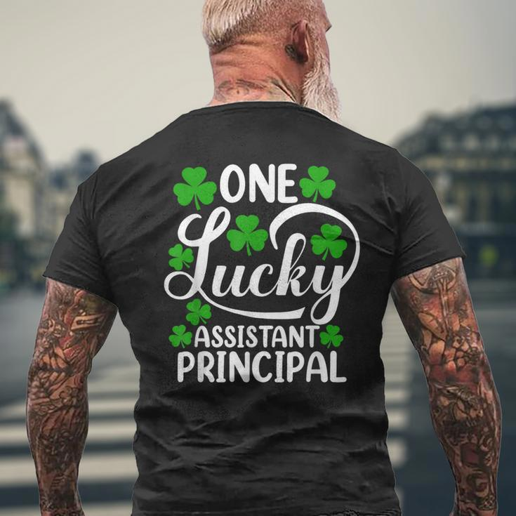 One Lucky Assistant Principal St Patrick's Day Men's T-shirt Back Print Gifts for Old Men