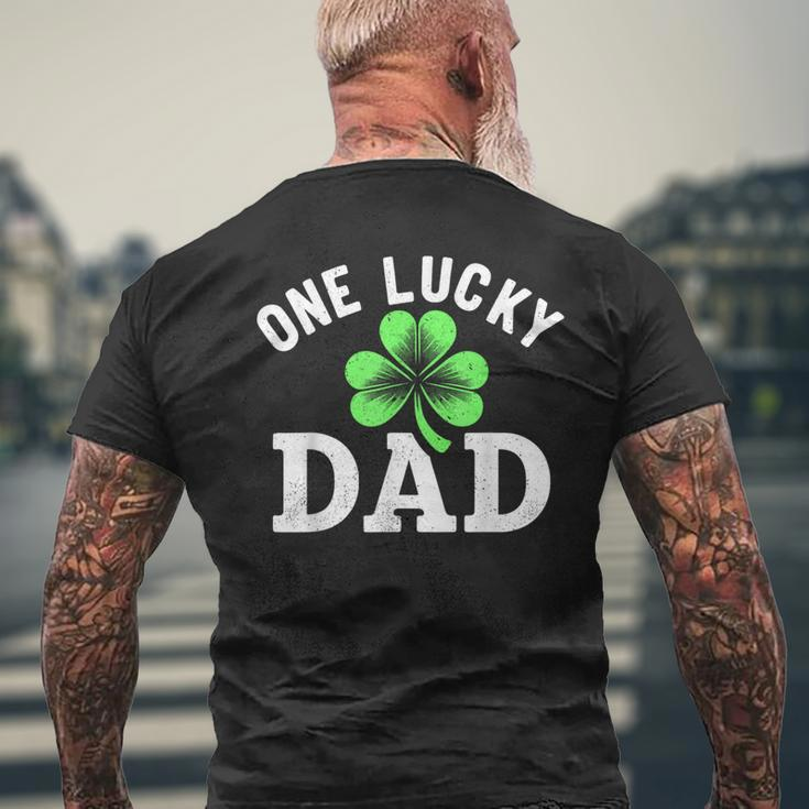 One Lucky Dad Father Irish St Patrick's Day Men's T-shirt Back Print Gifts for Old Men
