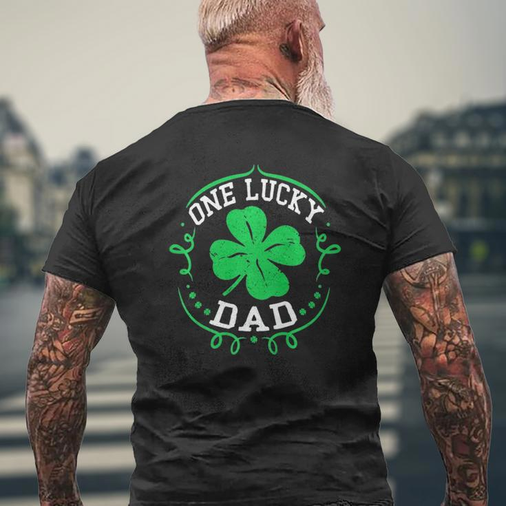 One Lucky Dad St Patrick's Day For Daddy Men Mens Back Print T-shirt Gifts for Old Men