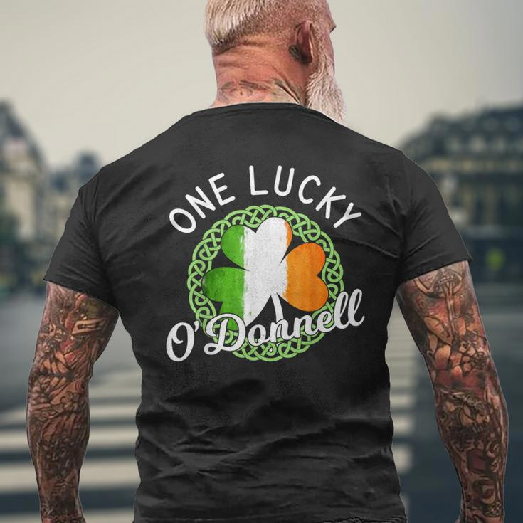 One Lucky O'donnell Irish Family Name Men's T-shirt Back Print Gifts for Old Men