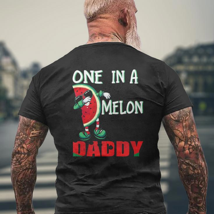 One In A Melon Daddy Dabbing Watermelon Mens Back Print T-shirt Gifts for Old Men