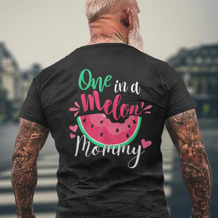 One In A Melon Mommy Birthday Party Matching Family Group Men's T-shirt Back Print Gifts for Old Men