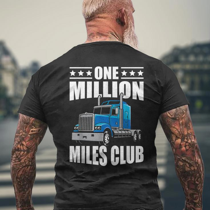 One Million Miles Club Truck Driver Novelty Men's T-shirt Back Print Gifts for Old Men