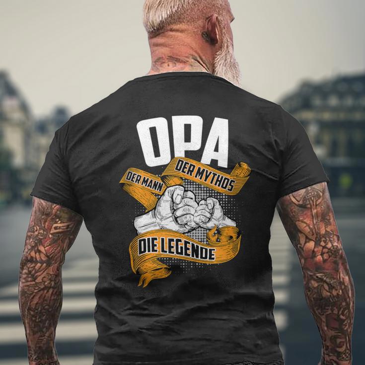 Opa Der Mann Der Mythos Die Legende Geschenk Großvater Papa T-Shirt mit Rückendruck Geschenke für alte Männer