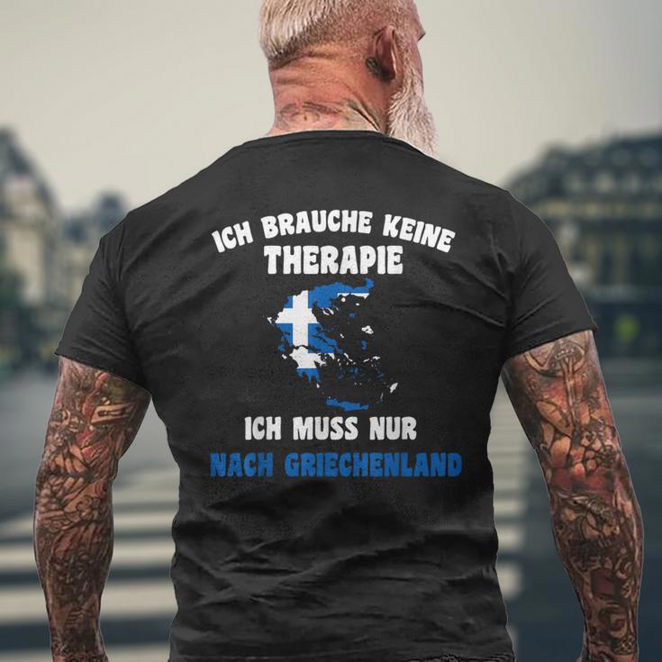 Optimiertes Titel: Ich Brauche Keine Therapie, Nur Griechenland Besuch Kurzärmliges Herren-T-Kurzärmliges Herren-T-Shirt Geschenke für alte Männer