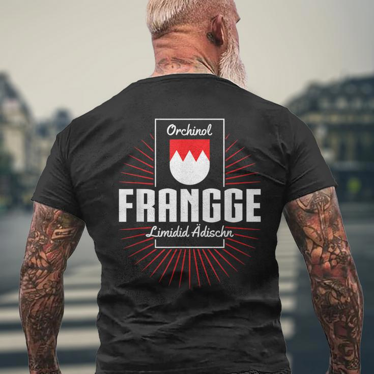 Orchinol Frangge Franke Fränkisch Oberfranken Heimat T-Shirt mit Rückendruck Geschenke für alte Männer