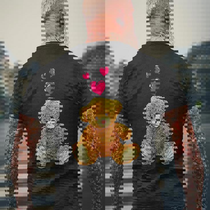 Ours En Peluche Et Cœurs Motif Ourson Mignon T-shirt imprimé au dos Cadeaux pour les vieillards