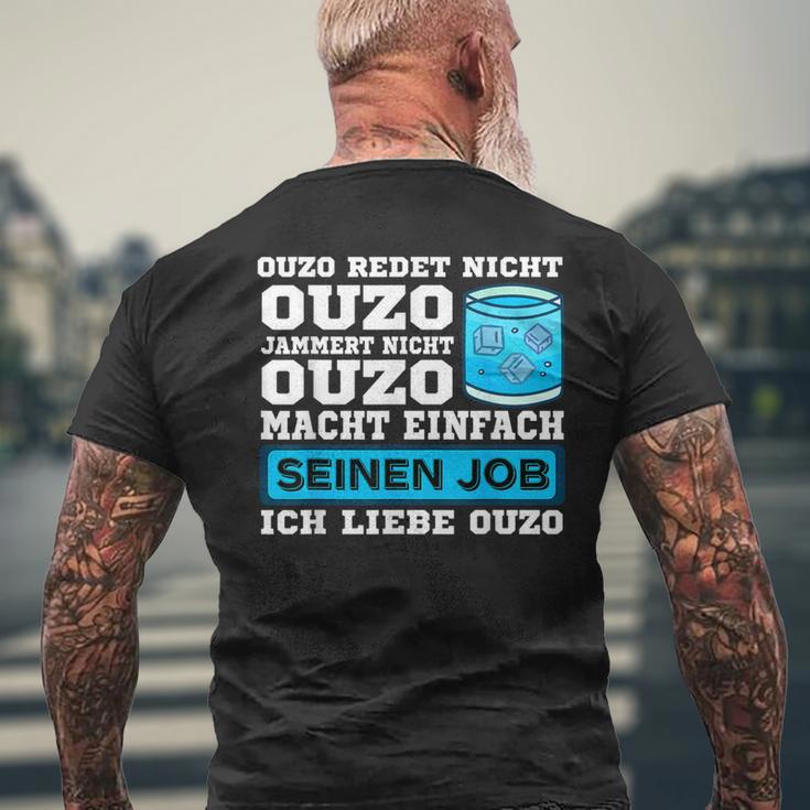 Ouzo Jammert Nicht Ouzo Macht Sein Job T-Shirt mit Rückendruck Geschenke für alte Männer