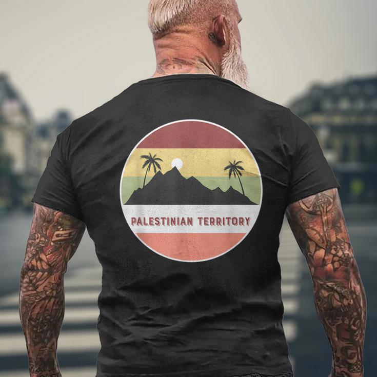 Palestinian Territory Mountain And Palms Men's T-shirt Back Print Gifts for Old Men