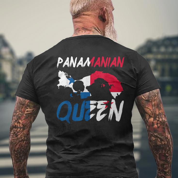 Panamanian Queen Panama Flag Afro-Pride Proud Independent Men's T-shirt Back Print Gifts for Old Men