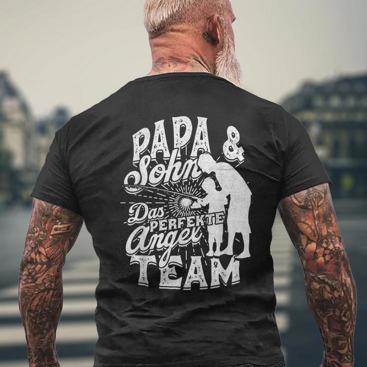 Papa & Sohn Das Perfekte Angel Team Fishing Fishing T-Shirt mit Rückendruck Geschenke für alte Männer