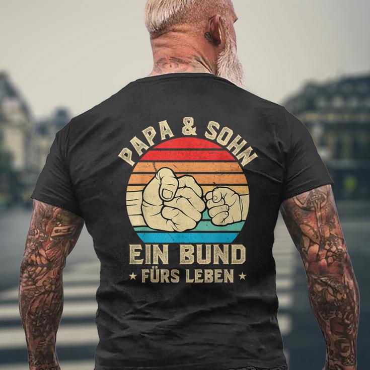 Papa & Sohn Papa & Sohn Familie T-Shirt mit Rückendruck Geschenke für alte Männer