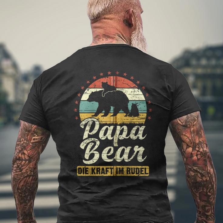 Papa Bear 2 Bären-Welpen Papa 2 Kinderatertag Bär Kapuzenjacke T-Shirt mit Rückendruck Geschenke für alte Männer