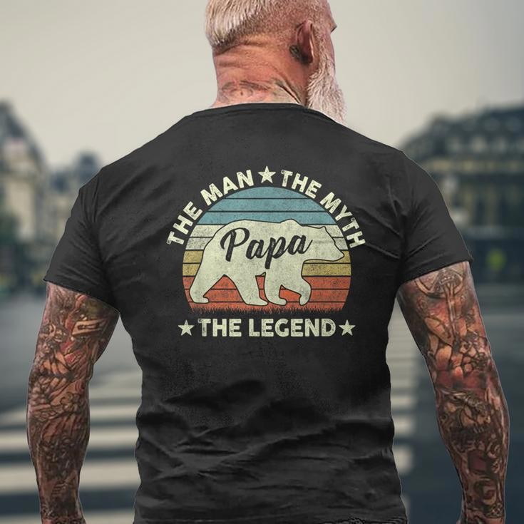 Papa Bear For Father's Day The Man Myth Legend Men's T-shirt Back Print Gifts for Old Men