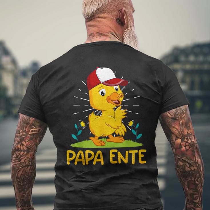 Papa Ente Entenliebhaber Männer Enten T-Shirt mit Rückendruck Geschenke für alte Männer