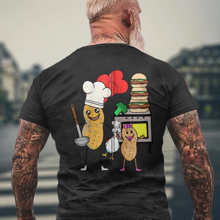 Papa Erdnuss Familie Kochen Köche Kind Kochkunst Huhn Nuss Kapuzenjacke T-Shirt mit Rückendruck Geschenke für alte Männer