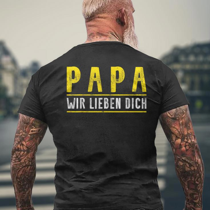 Papa Father's Day Son Tochter Papa Wir Lieben Dich Day T-Shirt mit Rückendruck Geschenke für alte Männer