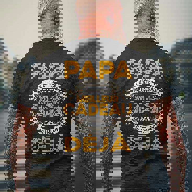 Papa Fête Des Pères Cadeau Homme Cadeau Papa Manche Longue T-shirt imprimé au dos Cadeaux pour les vieillards