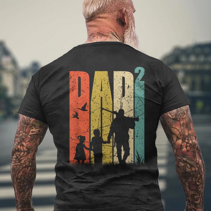 Papa Hoch 2 Kurzärmliges Herren-T-Kurzärmliges Herren-T-Shirt für Zweifach-Väter, Jäger-Motiv Geschenke für alte Männer